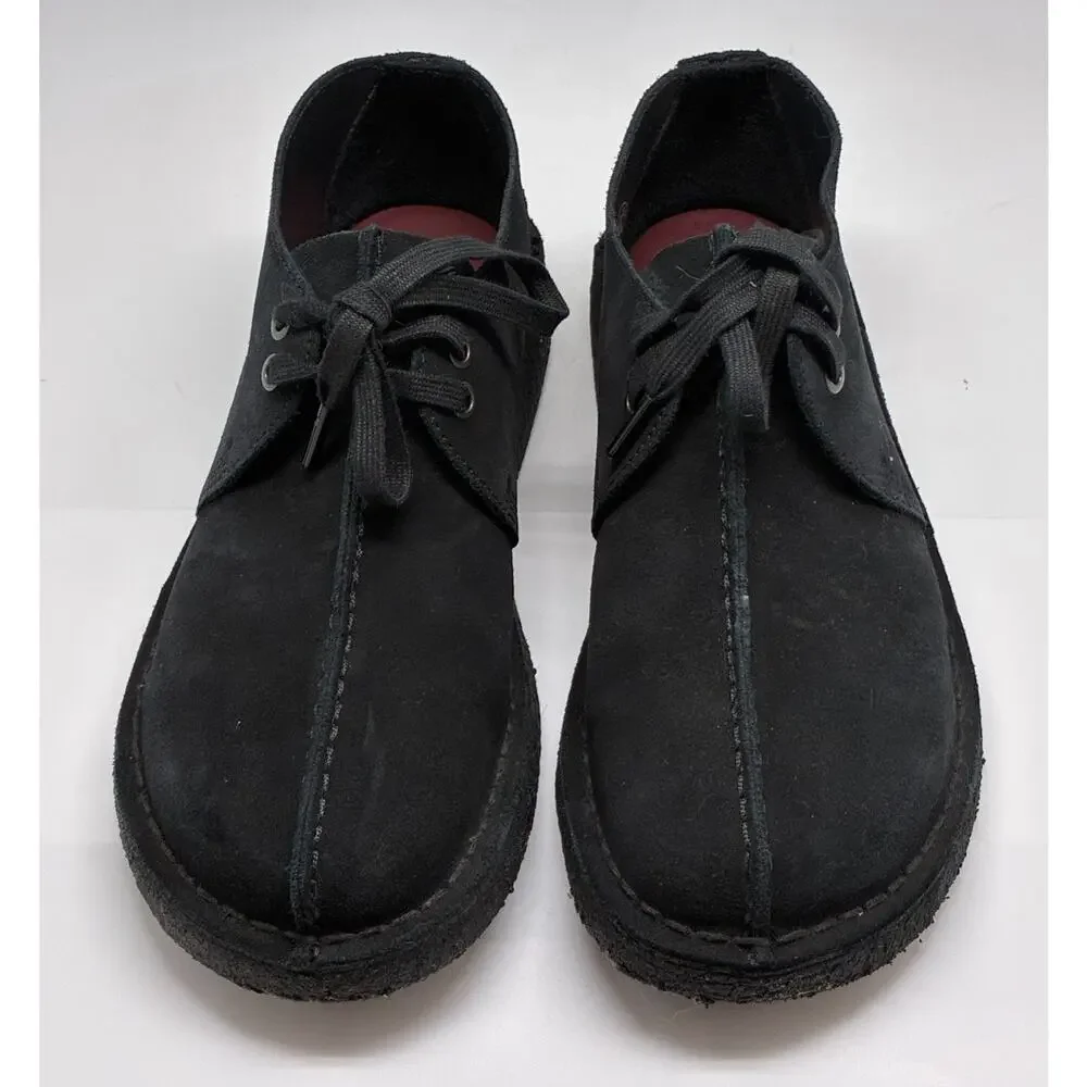 Clarks Mens Desert Trek Oxford - Black Suede, Size 8 EUC